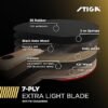 Carbon Fiber Blade Premium Sponge ConcaveSTIGA Carbon+ Bundle Ping Pong Paddle Set 7ply Extra Light Pro Handle